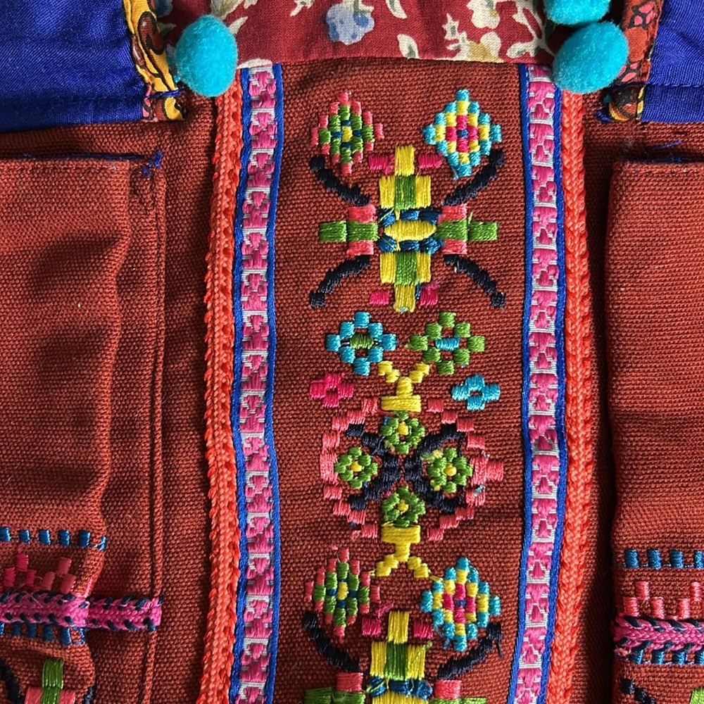 Ecote Uo Patchwork Pom Pom Backpack - image 3